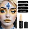 FIVEFULU Yellow Face Body Paint Stick, Matte Lipstick Eye Black Stick Face-Paint Make Up, Long Lasting Waterproof Yellow Face Makeup for Halloween Special Effect SFX Costume Cosplay Makeup view 4