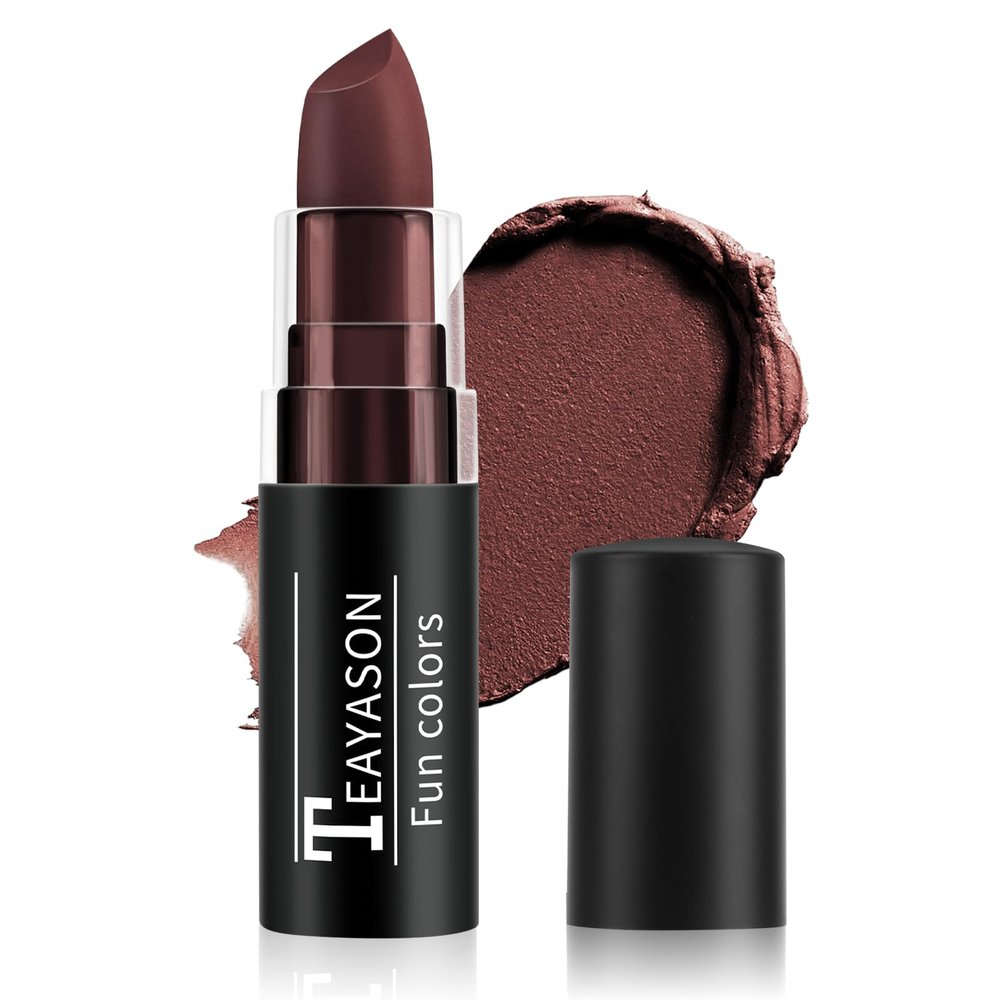 FIVEFULU Brown Face Body Paint Stick, Matte Lipstick Eye Black Stick Face-Paint Make Up, Long Lasting Waterproof Brown Makeup for Halloween Deer Werewolf Face SFX Costume Cosplay Makeup