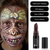 FIVEFULU Brown Face Body Paint Stick, Matte Lipstick Eye Black Stick Face-Paint Make Up, Long Lasting Waterproof Brown Makeup for Halloween Deer Werewolf Face SFX Costume Cosplay Makeup view 4