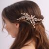 BERYUAN Dainty Crystal Rhinestone Hair Comb Rose Gold Wedding Hair Side Comb Teardrop Rhinestone Headpiece Bridal Hair Comb Crystal Wedding Hair Accessories for Brides Bridesmaid view 1