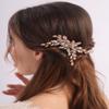 BERYUAN Dainty Crystal Rhinestone Hair Comb Rose Gold Wedding Hair Side Comb Teardrop Rhinestone Headpiece Bridal Hair Comb Crystal Wedding Hair Accessories for Brides Bridesmaid view 2