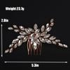 BERYUAN Dainty Crystal Rhinestone Hair Comb Rose Gold Wedding Hair Side Comb Teardrop Rhinestone Headpiece Bridal Hair Comb Crystal Wedding Hair Accessories for Brides Bridesmaid view 4