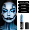 FIVEFULU Blue Face Body Paint Stick, Matte Lipstick Eye Black Stick Face-Paint Make Up, Long Lasting Waterproof Blue Makeup for Halloween Avatar Sally Smurf Mystique Costume Cosplay Makeup view 4