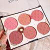 6 Color Blush Palette Matte and Shimmer Finish Buildable Natural Flush Lightweight Powder Cheek Makeup for Fair to Medium Skin view 3