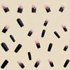 Fall Press on Medium Pink Black Gradient Square Coffin Glossy False Nails with Pink Flowers Designs - Full Cover Acrylic Glue on Stick on Nails for Women - 24PCS view 4
