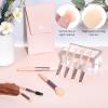 12 Sets Travel Size Makeup Brushes Set Mini Face Make up Brushes Brushes Bag for Makeup Party Favors Wedding Bridal Shower Bridesmaid Gift Favors Bachelorette Party Gift view 3