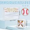 2 Pcs Baseball Snack Bags Christmas Gifts Makeup Cosmetic Bag Clear Chenille Letter Zipper Pouch Toiletry Purse Baseball Accessories Stuff Sport Portable Travel Storage Case for Mom Women Girl view 2