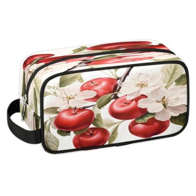 XMNYGJ Branch Of Apples Travel Essentials, Makeup Organizer, Toiletries Accessories Cosmetics, Makeup Bag Organizer for Toiletries Accessories Cosmetics