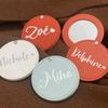 Andisijq Personalized Compact Mirror for Women,Custom Engraved Compact Mirror,Travel Makeup Mirror Handheld Small Mirror,Pocket Mirror,Custom Gift for Bridesmaid Friend,Wedding Favors (1pcs) view 2