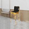 ACNAO Barber Case with Handle and 4 Height-Adjustable Stand Legs,Modern Rectangular Floorstanding Barber Case with Lock,Professional Barber Toolbox for Homes, Barber Store (Gold) view 4