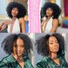 Mongolian Afro Kinky Curly Bundles Human Hair 4B 4C Afro Kinky Bulk Human Hair Bundles Unprocessed Virgin Hair Curly Weave Hair Bundles for Women Natural Black 20 20 20 Inch view 2