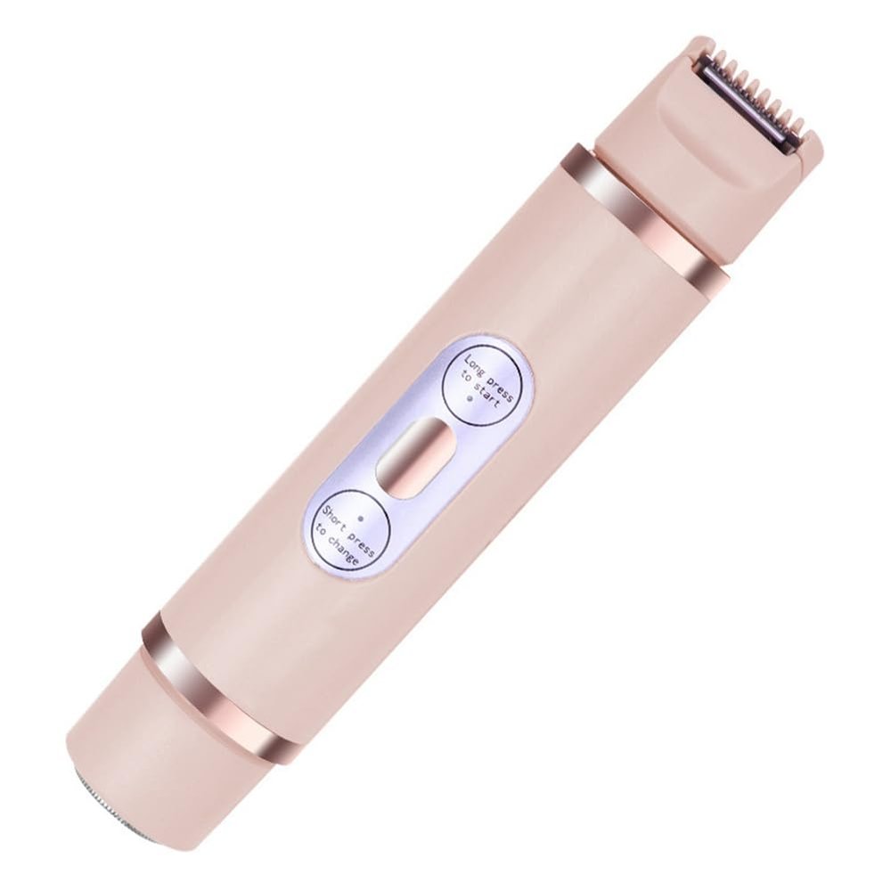 BTuregsau Bikini Trimmer for Women Painless Ladies Hair Removal 2 in 1 Wet & Dry Lady Shaver Pink