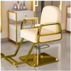 Barber Chair Salon Chair for Hair Stylist, Height Adjustable Hydraulic Hair Reclining Salon Chair, 360 Degrees Rotation, Multi-Function Shampoo Chair,White,C view 1