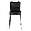 ACNAO Barber Case with Handle and 4 Height-Adjustable Stand Legs,Modern Rectangular Floorstanding Barber Case with Lock,Professional Barber Toolbox for Homes, Barber Store (Black) view 1