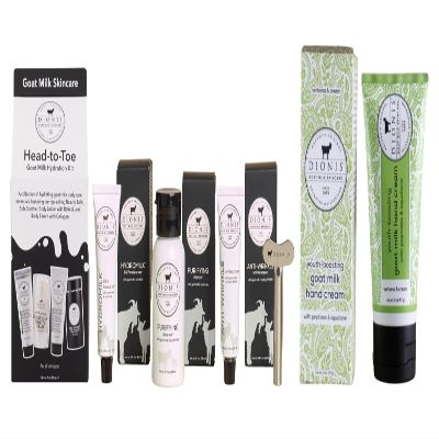 Dionis Goat Milk Skincare Complete Collection (Includes Core Collection Starter Set + Verbena & Cream Youth Boosting Hand Cream and Head to Toe Hydration Kit)