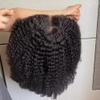 Afro Kinky Curly Wig Invisible Lace Front Human Hair Wig Natural Color Curly Bob 180% Density Human Hair 13x4 HD Transparent Lace Front Wig Pre Plucked with Baby Hair Natural Hairline 12inch view 2