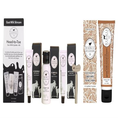 Dionis Goat Milk Skincare Complete Collection (Includes Core Collection Starter Set + Creamy Coconut & Oats Youth Boosting Hand Cream and Head to Toe Hydration Kit)