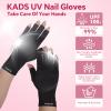 KADS UV Gloves for Nail Lamp,Professional UPF100+ UV Gloves for Manicures Nail Art,Fingerless Shield Skin from The Sun and Lamp (Pink) view 2