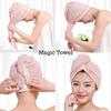 Towel Women Hair Quick Drying Microfiber Bath Spa Towel Turban Knot Twist Loop Wrap Hat Cap for Bath Bathroom Accessories (Color : C) (A) view 3