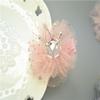 2pcs Crown Hair Pins, Princess Crown tiara Hair Clips, Tulle Mesh tiara (Pink) view 3