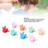 100pcs Crown Shaped Small Hair Claw Clips for Women Girls Cute Matte Colorful Strong Hold Tiny Claw Clips with Resin Material, Stylish and Practical Mini Hair Claw Clips for view 3