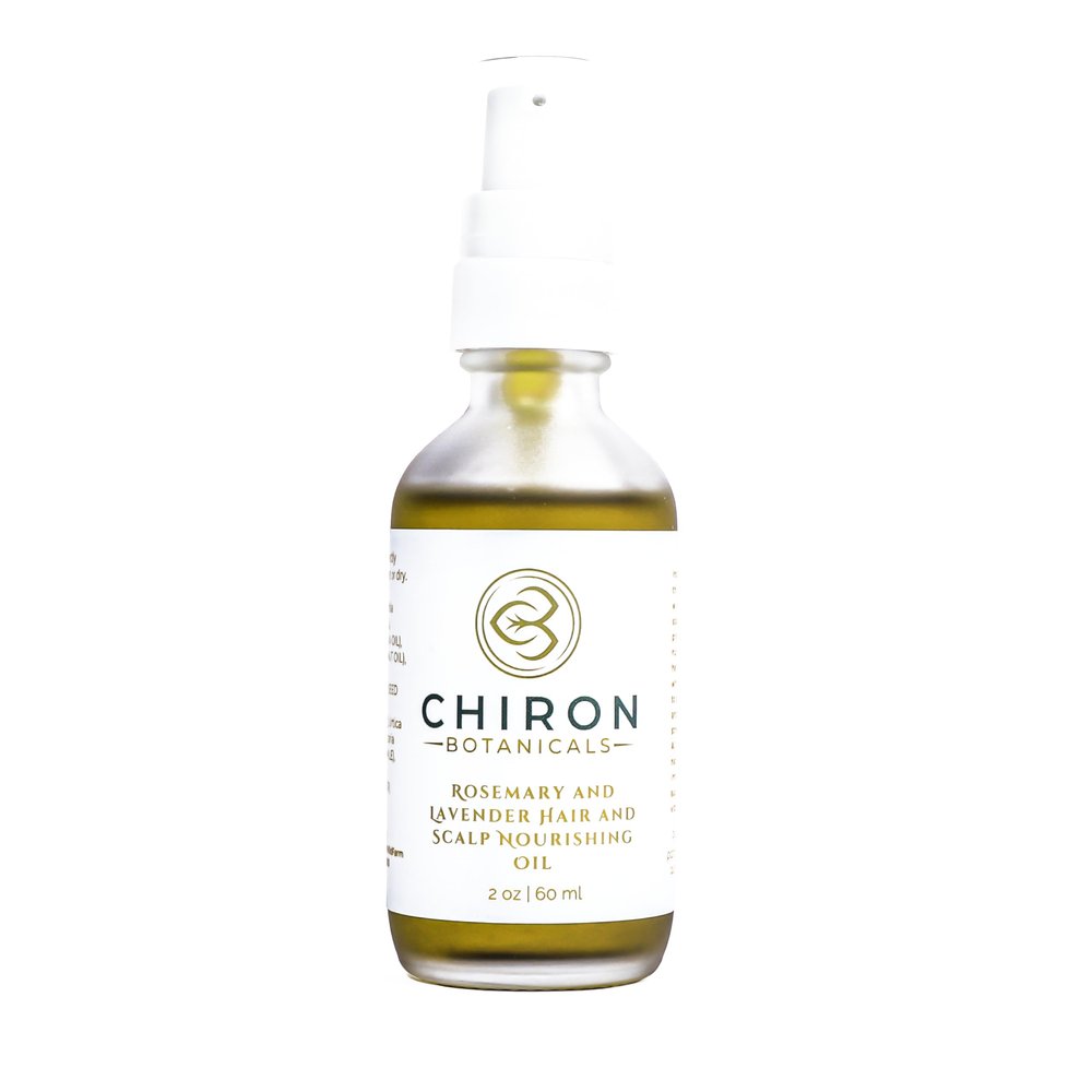 Chiron Botanicals Rosemary & Lavender Hair and Scalp Oil  Natural Scalp Moisturizer with Argan & Jojoba, Nourishing Oil for Dry Scalp and Hair Growth
