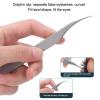 3Pcs Lash Tweezers Set for Eyelash Extensions, Professional Lash Extension Tweezers, Stainless Steel Lash Application Tools, with Box for Professional Beauty, Pore Cleaning(Silver) view 4
