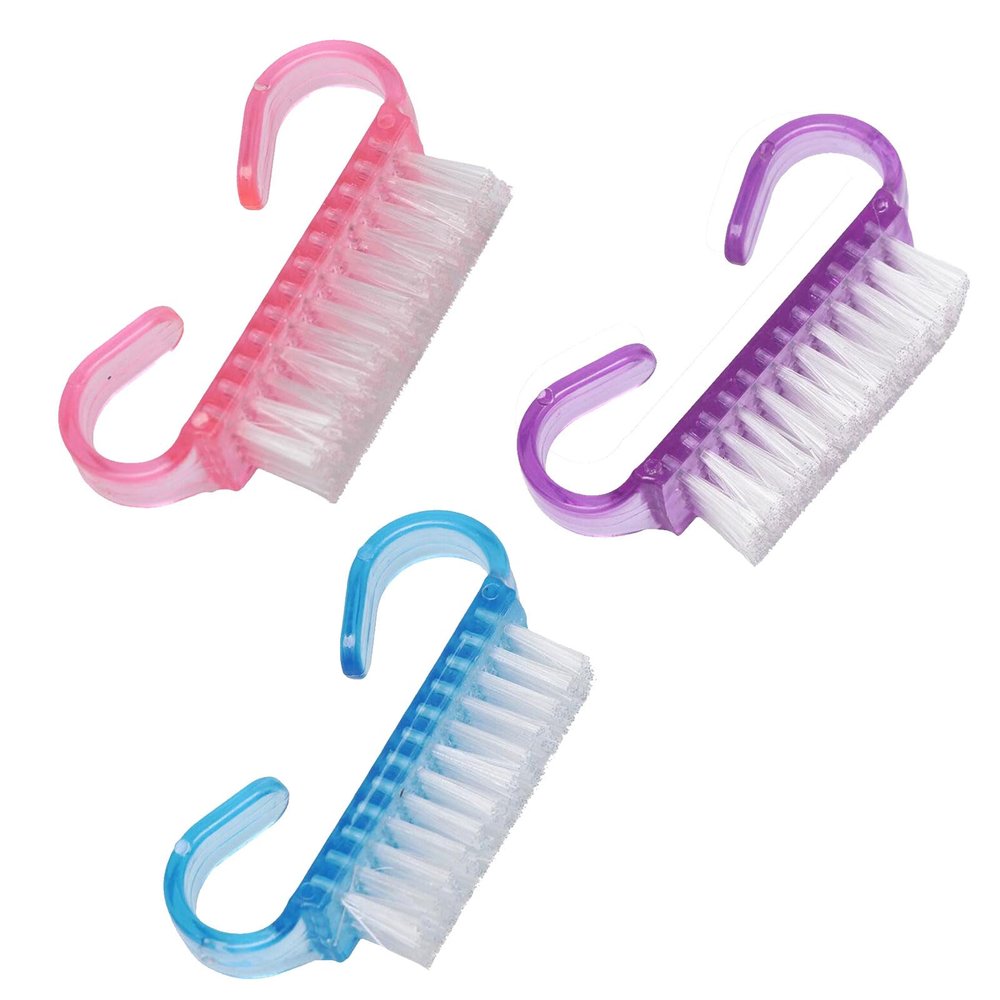 3PCS Nail Brush,Nail Hand Scrubbing Cleaning Brush, Handle Grip Nail Brushes for Toes and Nails Cleaner