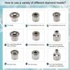 ZEIZOMZER Diamond Dermabrasion Head, Microdermabrasion Kit (9 Tips and 3 Wands and 1 Pack Filters), Facial Exfoliator Tool for Home view 2