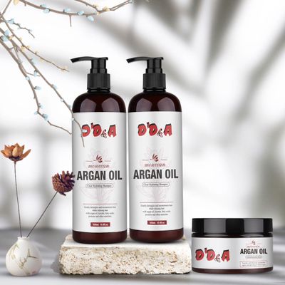 D'D&A Argan Oil Shampoo for Dry, Damaged, Frizzy Hair - Nourishing, Strengthening Conditioner & Mask - 500ml/16.9fl.oz (SHAMPOO)