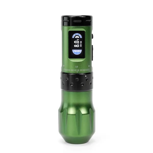 Ava UNI-B Adjustable Stroke Wireless Tattoo Pen - Adj Stroke 2.5mm to 4.5mm (Green, UNI-B Short)