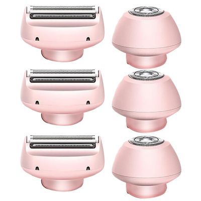 Mermaid-Style Electric Shaver Head Accessories for Women  2-in-1 Epilator Razor Heads (3 pairs of replacement heads)