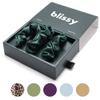 Blissy Silk Scrunchies (3 Pack) - 100% Pure Mulberry Silk - 22 Momme 6A High-Grade Fibers Scrunchie for Straight & Curly Hair (Emerald, Skinny) view 1