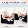 Blissy Silk Scrunchies (3 Pack) - 100% Pure Mulberry Silk - 22 Momme 6A High-Grade Fibers Scrunchie for Straight & Curly Hair (Emerald, Skinny) view 4