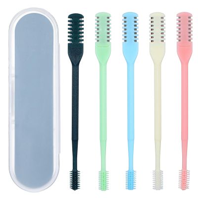 oruola 5Pcs Nasal Hair Cutter,Nose Hair Trimmer Manual,2-in-1 Nasal Hair Cutter Manual with Cleaning Brush,Upgrade Manual Nasal Hair Cutter,360 Rotating Nose Nasal Hair Trimmer Women Men,5 Colors