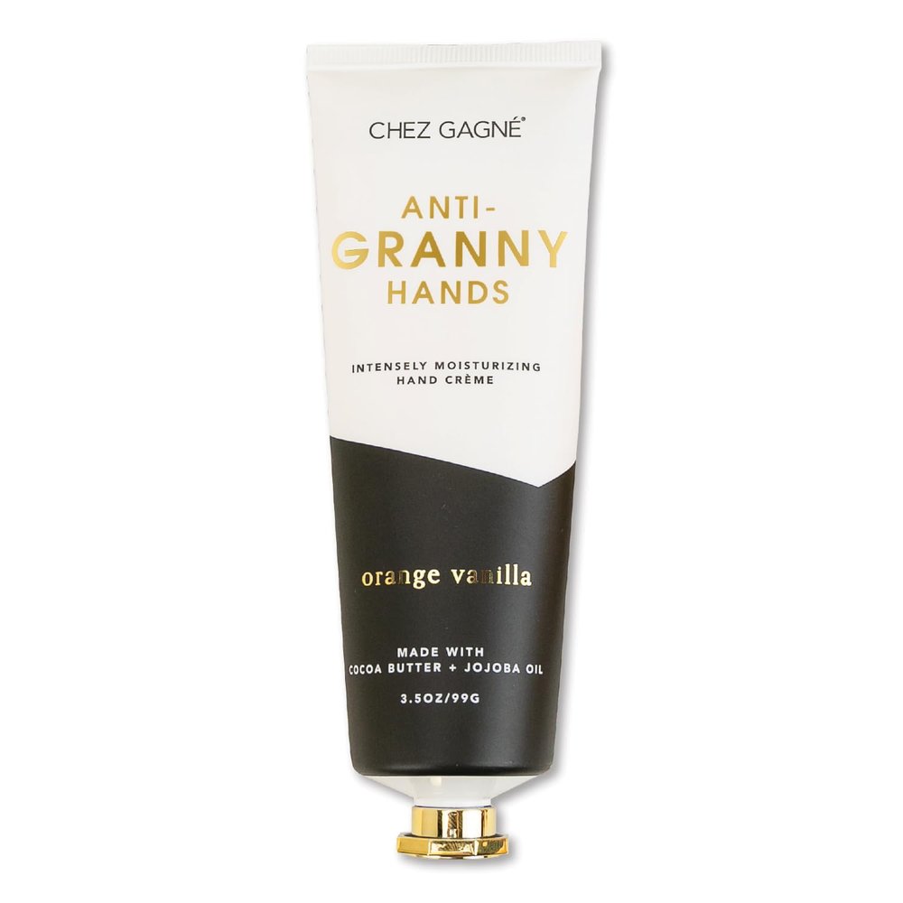 Chez Gagn Intensely Moisturizing Vegan Hand Cream (3.4oz) Jojoba Oil Cocoa Butter- Non-Greasy, Fast-Absorbing, Made In US - Anti-Granny Hands (3.4oz, Orange Vanilla)