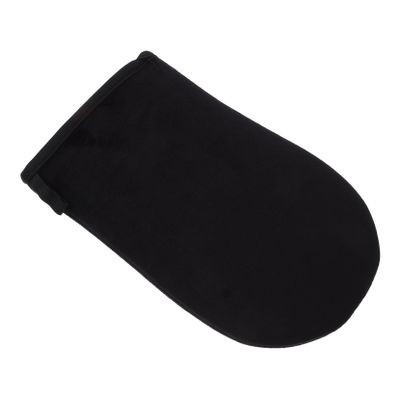 Didiseaon Self Tanning Mitt Applicator Glove Soft Flocked Material for Easy Lotion Application Reusable and Gentle Tanning Tool for Glow Chic Black Design for All Settings