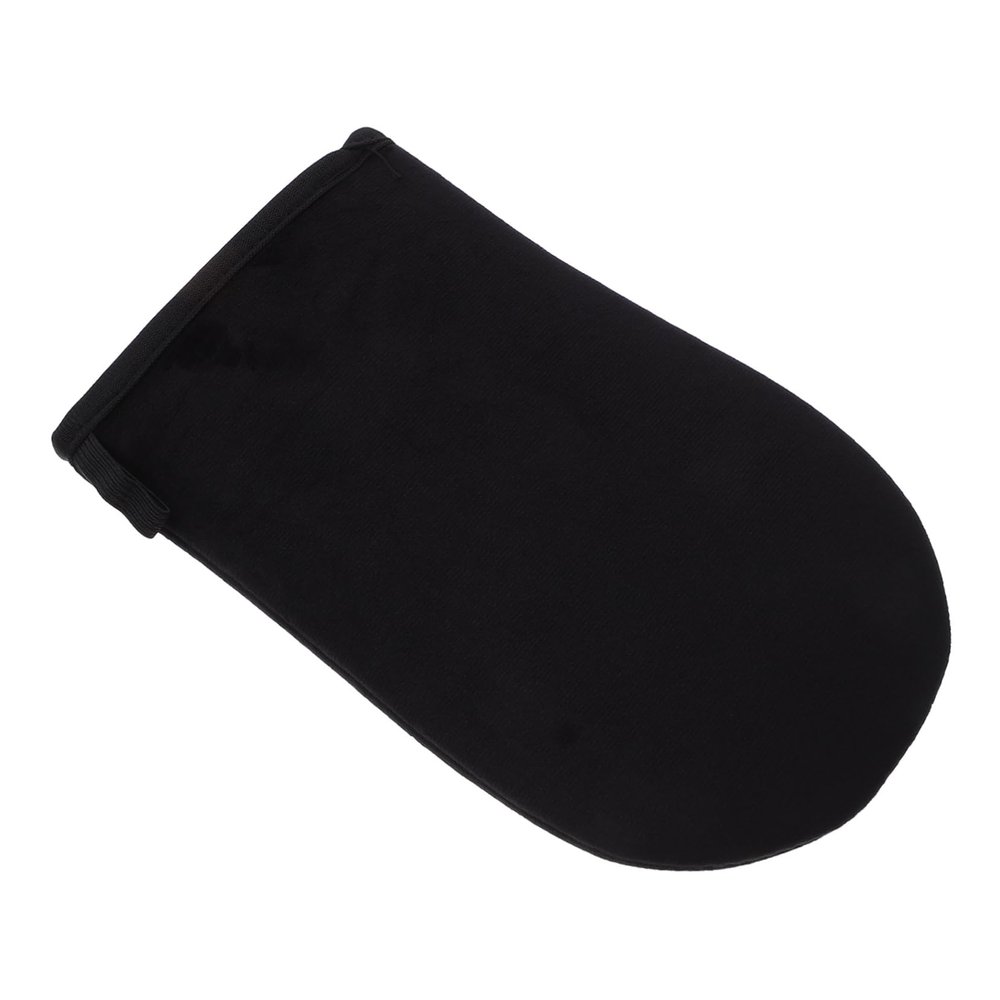 Didiseaon Self Tanning Mitt Applicator Glove Soft Flocked Material for Easy Lotion Application Reusable and Gentle Tanning Tool for Glow Chic Black Design for All Settings