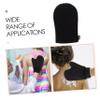 Didiseaon Self Tanning Mitt Applicator Glove Soft Flocked Material for Easy Lotion Application Reusable and Gentle Tanning Tool for Glow Chic Black Design for All Settings view 3