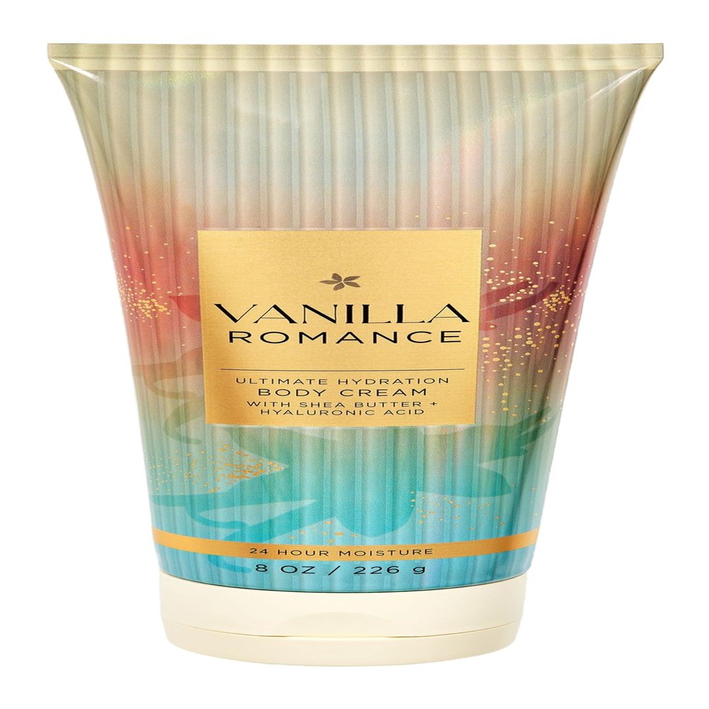 Bath Body Vanilla Romance Scented Body Cream - Ultimate Hydration, 8 Oz - Moisturizing Skincare for Soft & Smooth Skin