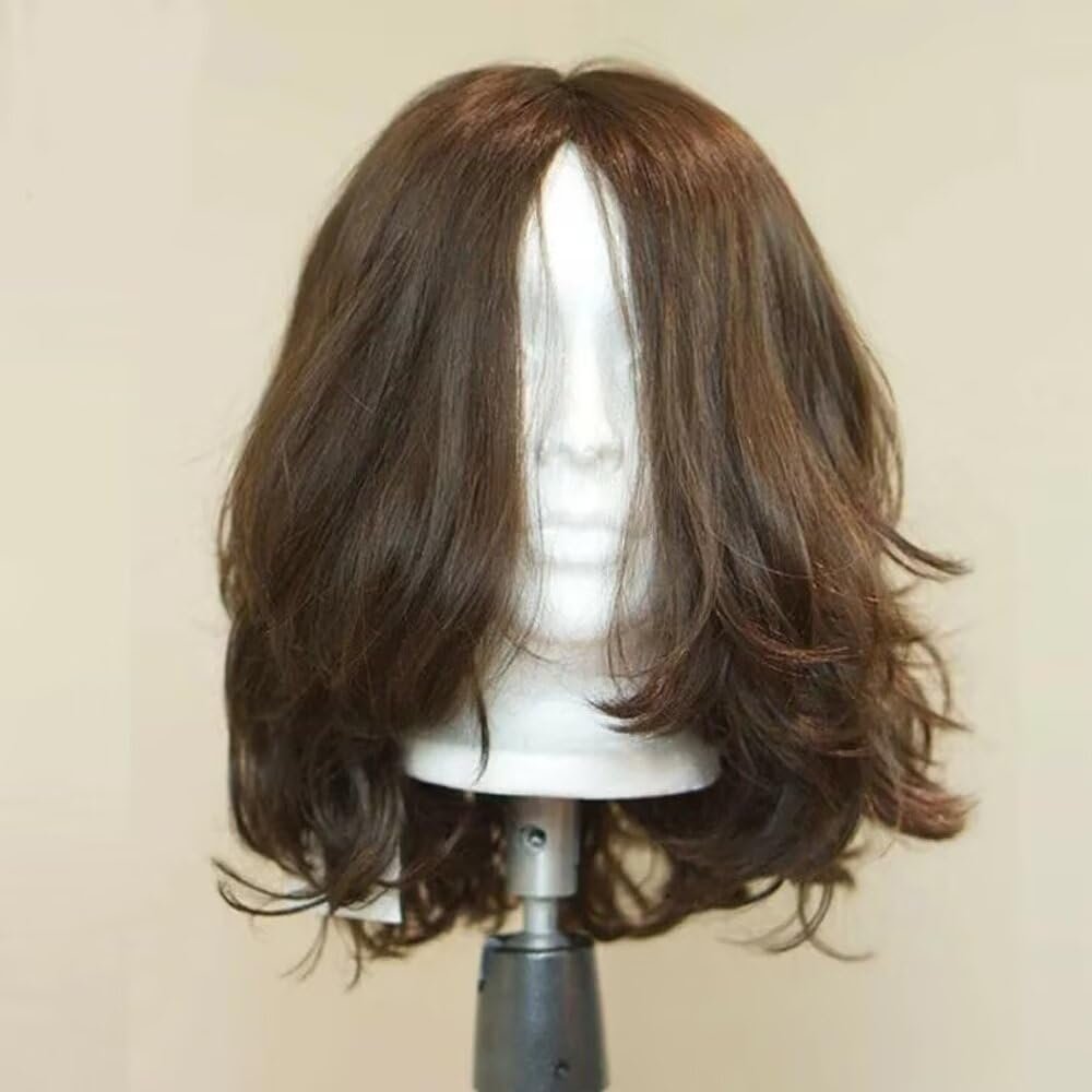 oulaer 13x6 Short Bob Brown Soft Natural Wave Glueless Natural Hairline Wig Pre Plucked with Baby Hair HD Lace Front Wig Bleached Knots 150% Density 12Inch
