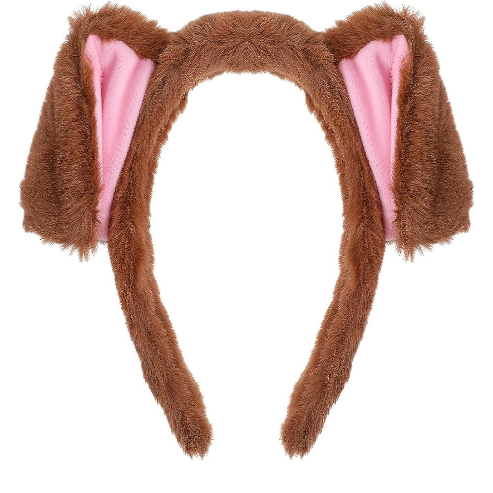 Dog Ears Headband - Cute & Fun Animal Ears Wacky Hairband for Halloween Costume, Party & Cosplay - Brown for 15+ Years