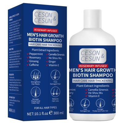 Ceson&Cesun Rosemary & Biotin Hair Growth Thickening Shampoo for Men | Anti-Thinning Hair Strengthening | Hydrate Cleanse Hair & Scalp | Hair Regrowth Shampoo, Dry Damaged Hair Care For Men and Women