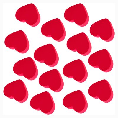 15 PCS Red Powder Sponges Heart Makeup Sponge Wet Dry Powder Puff Beauty Sponge Makeup Pads for Liquid Foundation
