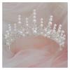 TRUSTTWO Baroque Luxury Silver Color Crystal Pearl Bridal Tiaras Crown Rhinestone Pageant Diadem Bride Headband Wedding Hair Accessories The New(Silver) view 2