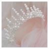 TRUSTTWO Baroque Luxury Silver Color Crystal Pearl Bridal Tiaras Crown Rhinestone Pageant Diadem Bride Headband Wedding Hair Accessories The New(Silver) view 3
