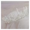 TRUSTTWO Baroque Luxury Silver Color Crystal Pearl Bridal Tiaras Crown Rhinestone Pageant Diadem Bride Headband Wedding Hair Accessories The New(Silver) view 4