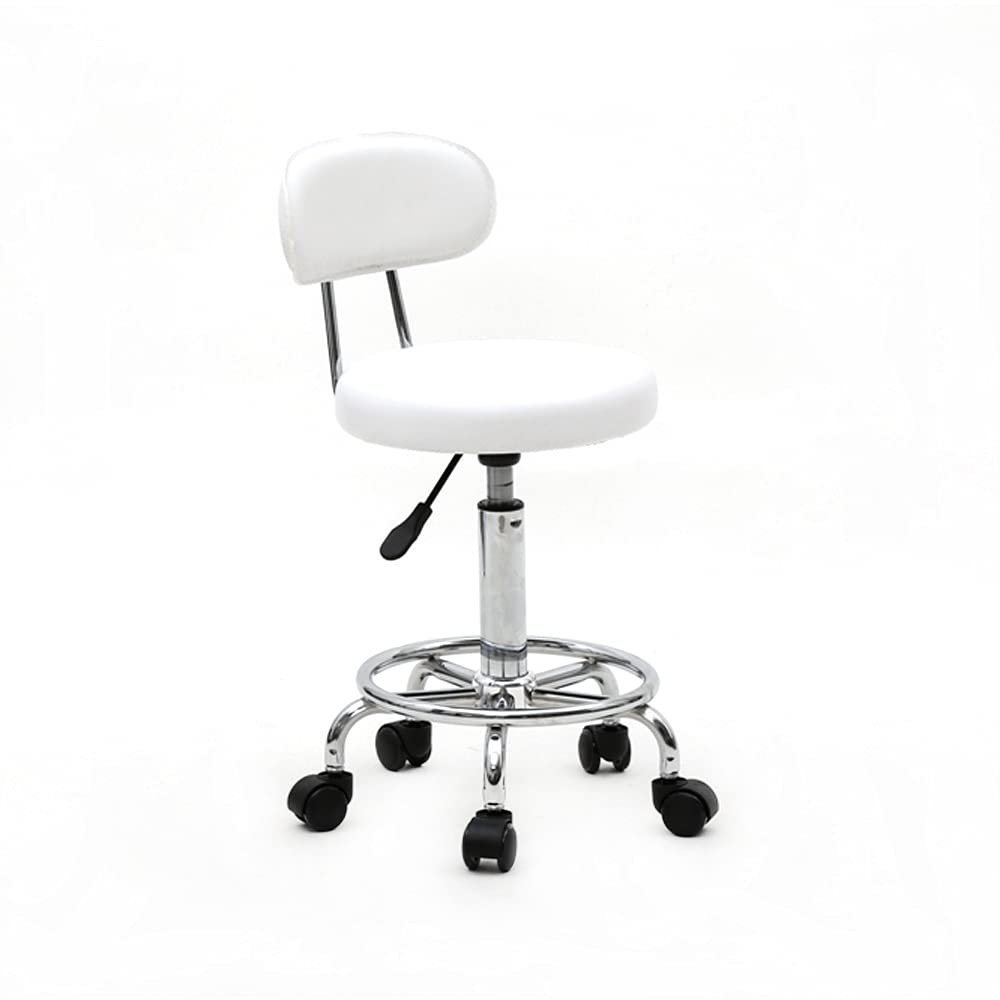 Adjustable Height Rotation Salon Stool Bar Chair for Bistro Spa Rolling Stool Swivel Salon Stool Chair Adjustable Stool Tattoo Office Massage Medical Facial Spa Stool, Rolling Swivel Salon Stool Chair