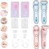 The Glide Pro 3.0 Razor, Razor for Women, 2 in 1 Wet & Dry Electric Waterproof Razor, Painless Hair Removal Removable Head for Bikini Leg Arm Underarm Area (Blue+Pink) view 1