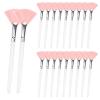 20 Pieces Fan Brushes Facial Applicator Brush Soft Makeup Mask Acid Applicator Brush Esthetician Cosmetic Brush for Mud Cream, Makeup Peel (Pink) view 1